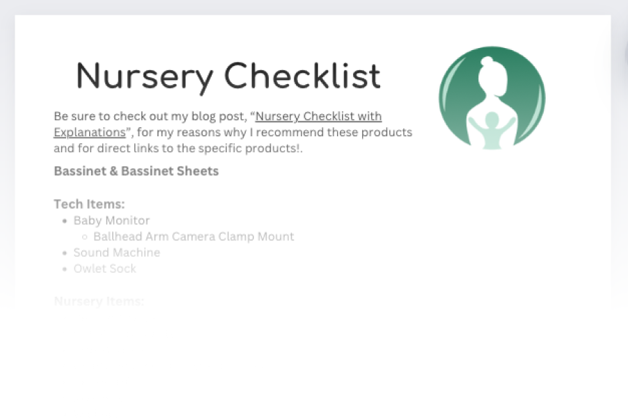 Nursery Checklist