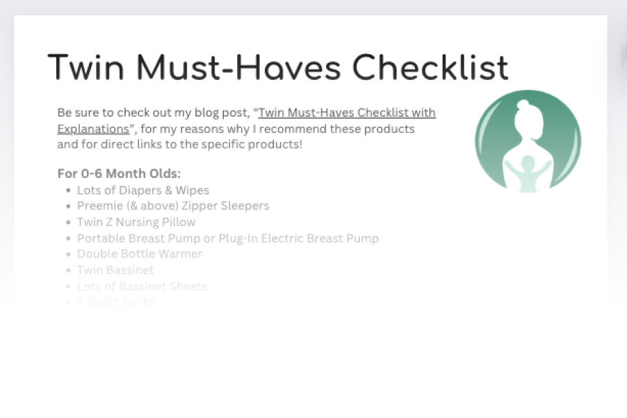 Twin Must-Haves Checklist